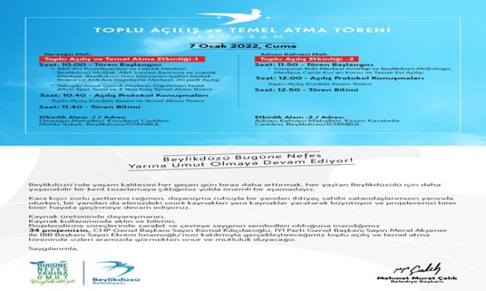 İstanbul Beylikdüzü Belediyesi, 20 park ile 14 tesisi ilçeye kazandırıyor