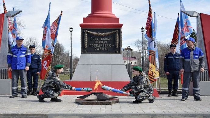 При поддержке «Единой России» и «Газпрома» Вечный огонь зажгли в городе Костерево Владимирской области
